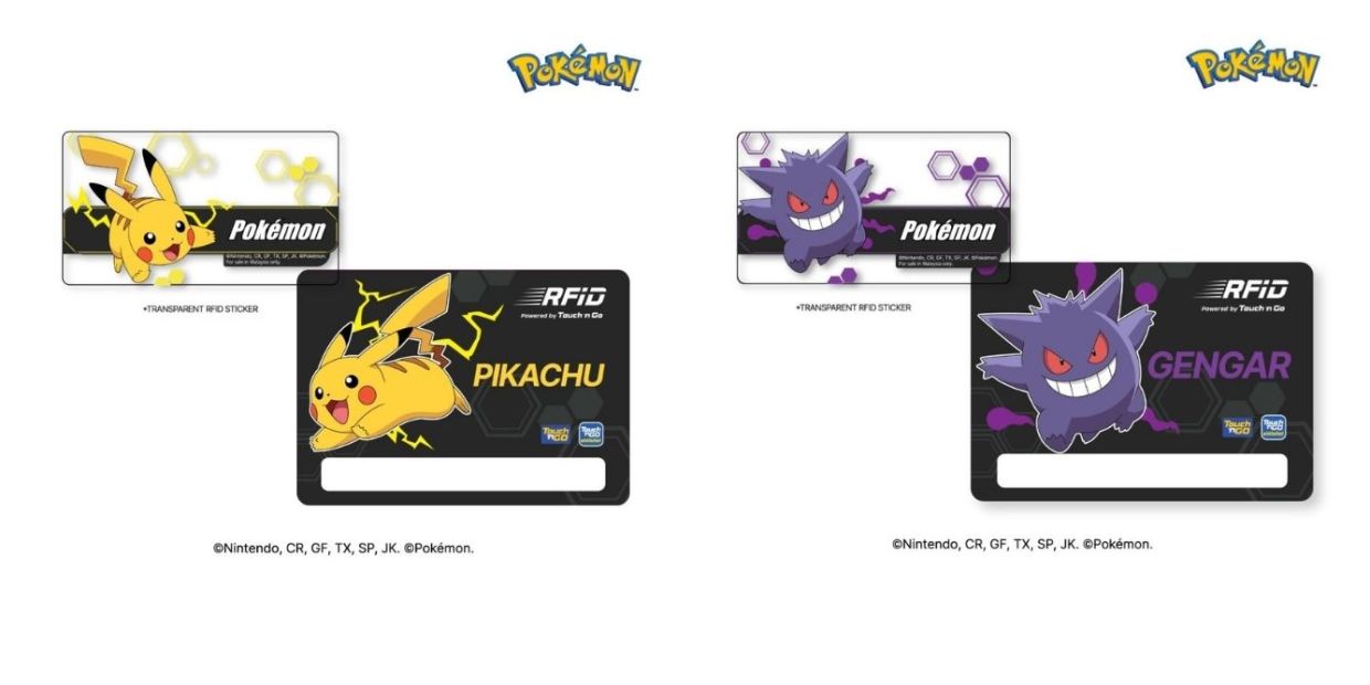 The special edition RFID tags come with either a Pikachu or Gengar design. — TNG