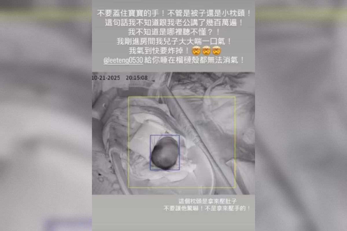 Lin recently called out her husband for not heeding her advice and putting their four-month-old child at risk. Photo: Gina Lin/Instagram Story