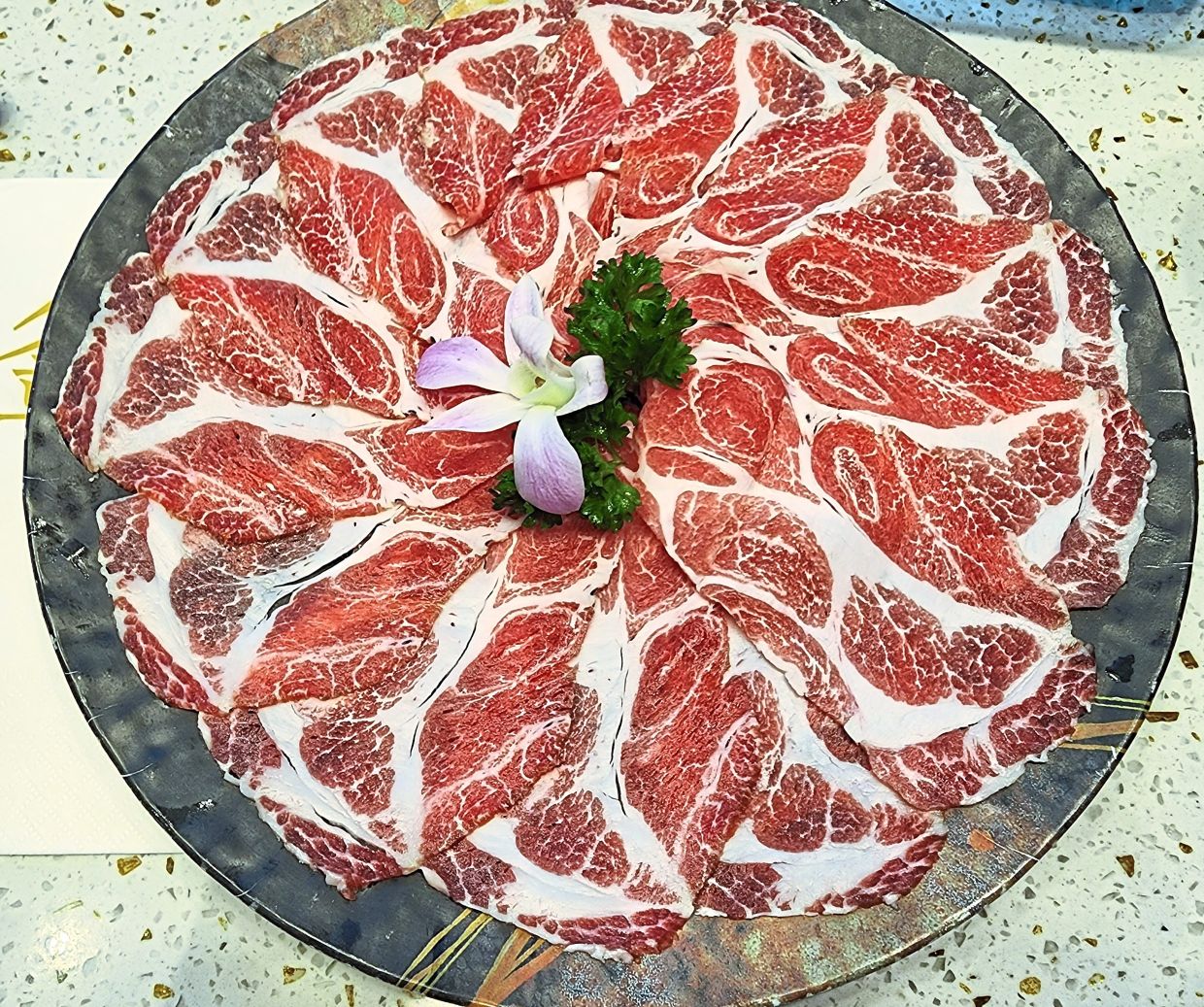 The Iberico pork slices are tender and incredibly pliant. — ABIRAMI DURAI/The Star