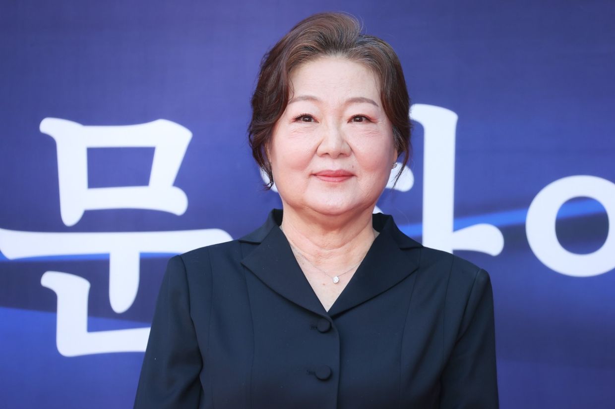 Kim Hae-sook posing for a photo during the red carpet event at the Korea Popular Culture and Arts Awards. - Yonhap/The Korea Herald/ANN