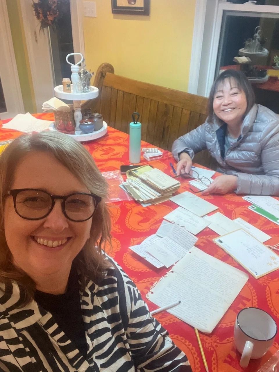 Pen pals Michelle Anne Ng (right) and Sonya Clarke Casey wrote each other letters since they were 12 years, and they have never stopped. - Courtesy of Michelle Anne Ng