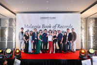 Longevity Clinic Malaysia recognised by the Malaysian Book of Records as a longevity clinic with an international partnership