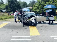 Two killed in head-on crash near Kota Tinggi