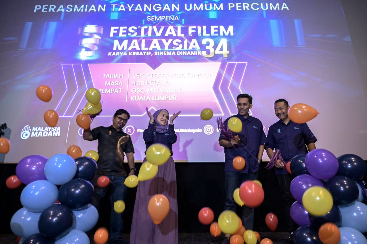 According to the Assistant Director of Industry Synergy at the National Film Development Corporation Malaysia (Finas), Wan Noor Zazreena Wan Zaizodin (second from left), the initiative is among the key highlights of FFM34. Photo: Bernama