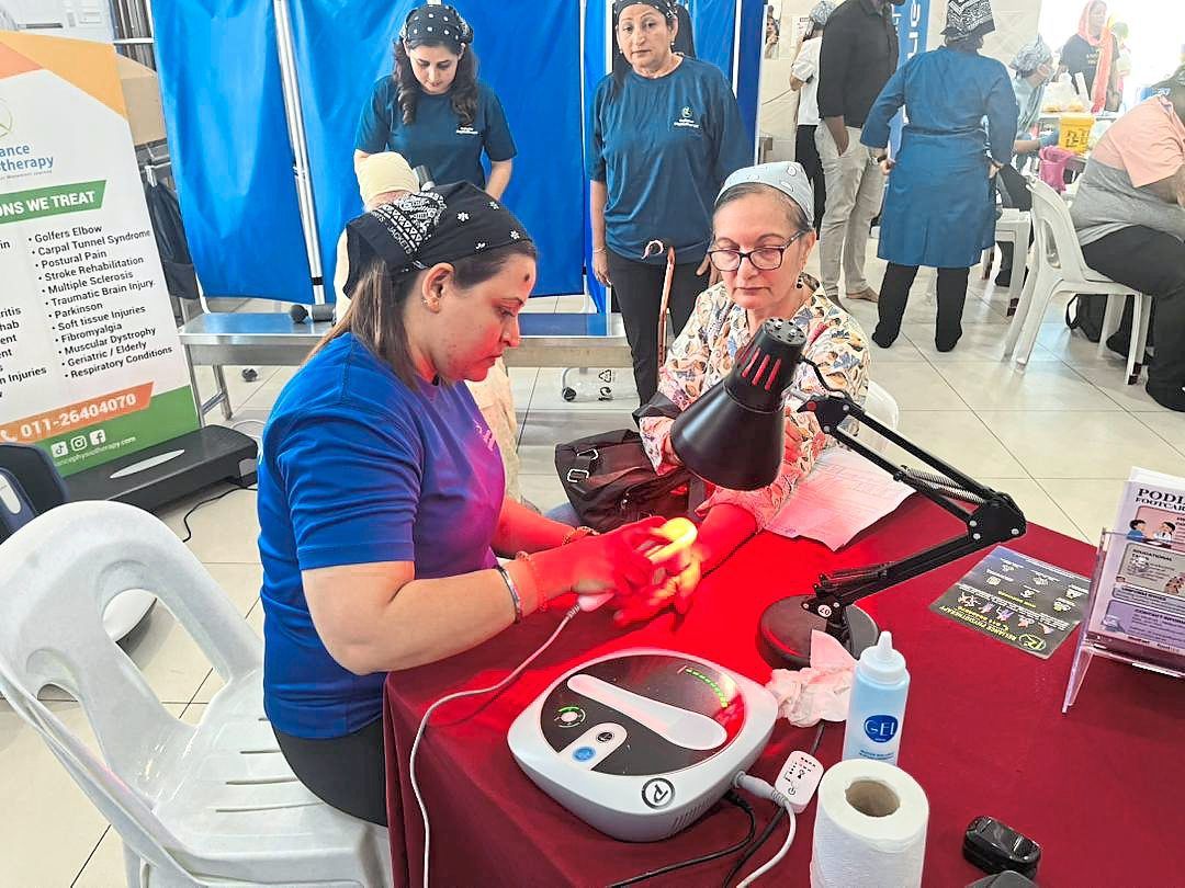The medical camp by United Sikhs Malaysia at Gurdwara Sahib Bayan Baru provided attendees with holistic health assessments.