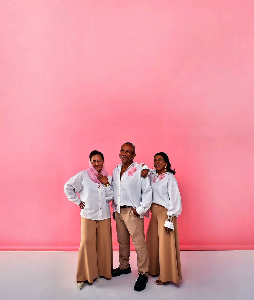 Leslie Variyan (centre) in a campaign visual for Pink Unity. Photo: AM Studio Photos/AIZUDDIN MUHAMAD FARIDZ WAJDI