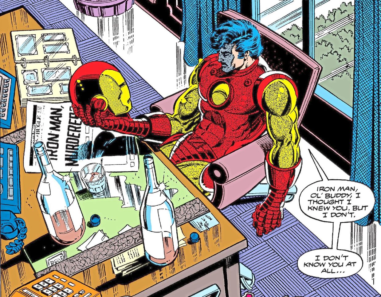 One of Layton's most famous Iron Man stories was the Demon In A Bottle arc.