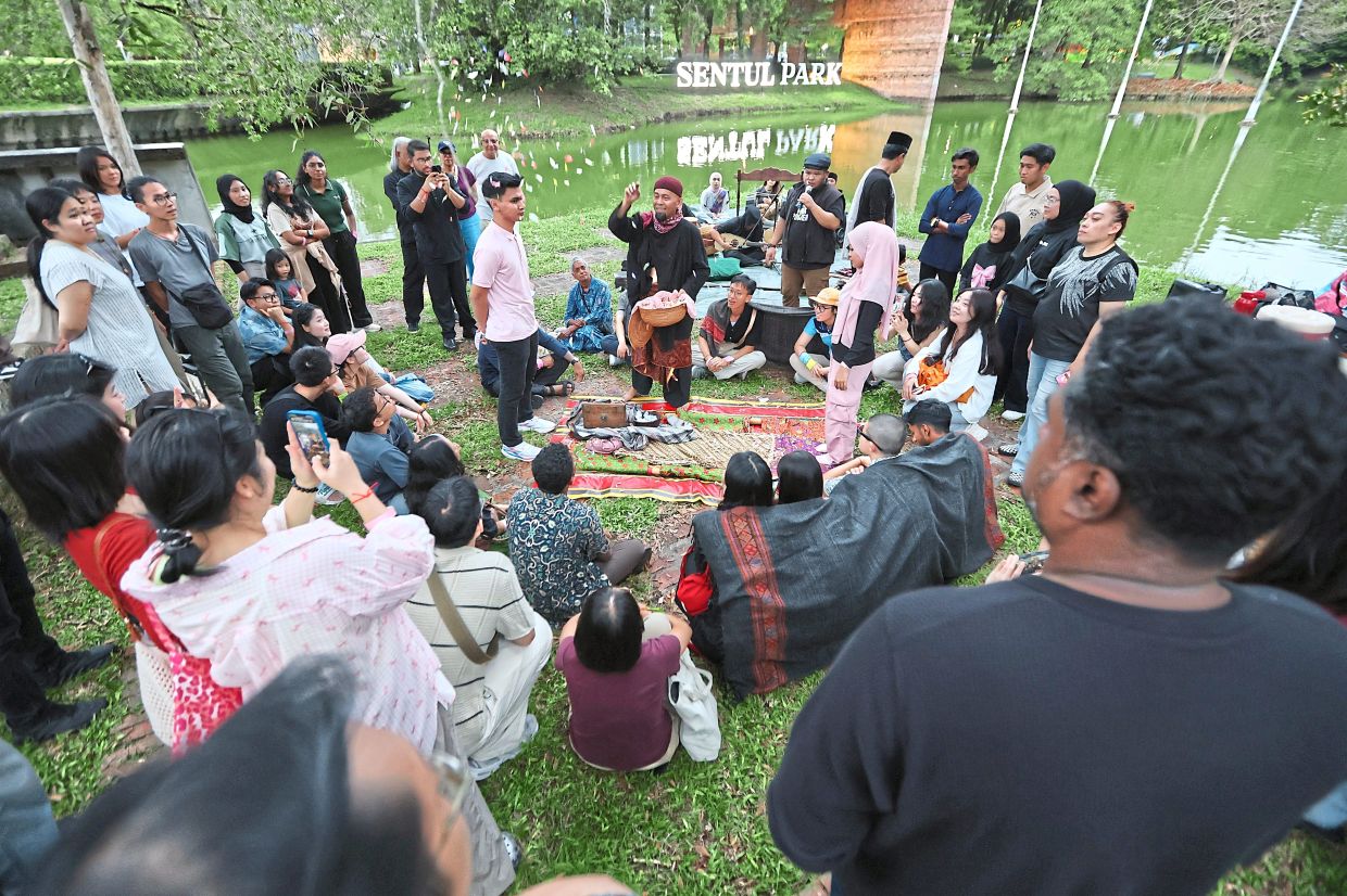 A scene from the 'The More We Get Together' outdoor theatre event - celebrating the legendary Syed Alwi's works - at KLPac on Oct 25. Photo: The Star/Glenn Guan