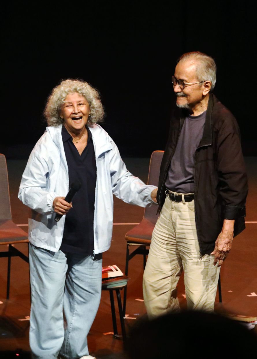Theatre icons Faridah Merican and Rahim Razali were part of 'Uda Dan Dara', the musical by Usman Awang with music by Basil Jayatilaka. First staged in Kuala Lumpur in 1972, it featured Faridah as Dara, with Rahim as director. Photo: The Star/Azlina Abdullah