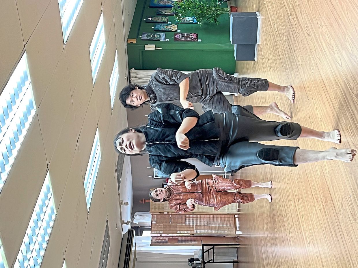 A rehearsal for the show doubles as a physical workout for the cast. Photo: Pentas Project Theatre Production