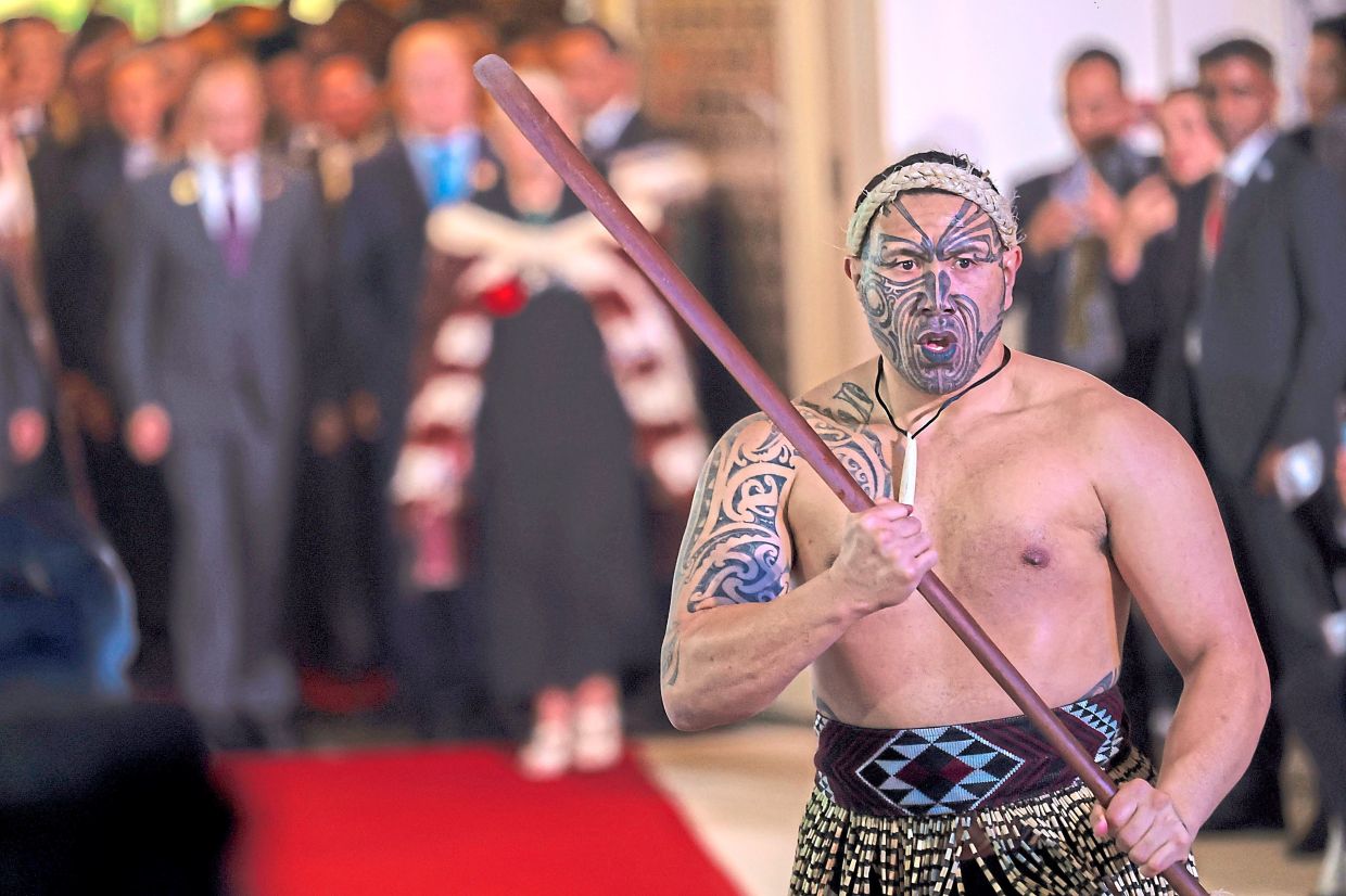 Captivating: A Maori cultural performance taking place during a luncheon hosted by New Zealand in conjunction with the 47th Asean Summit and Related Summits yesterday. — Bernama