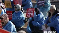 Mongolian health workers begin strike after eight days of protest