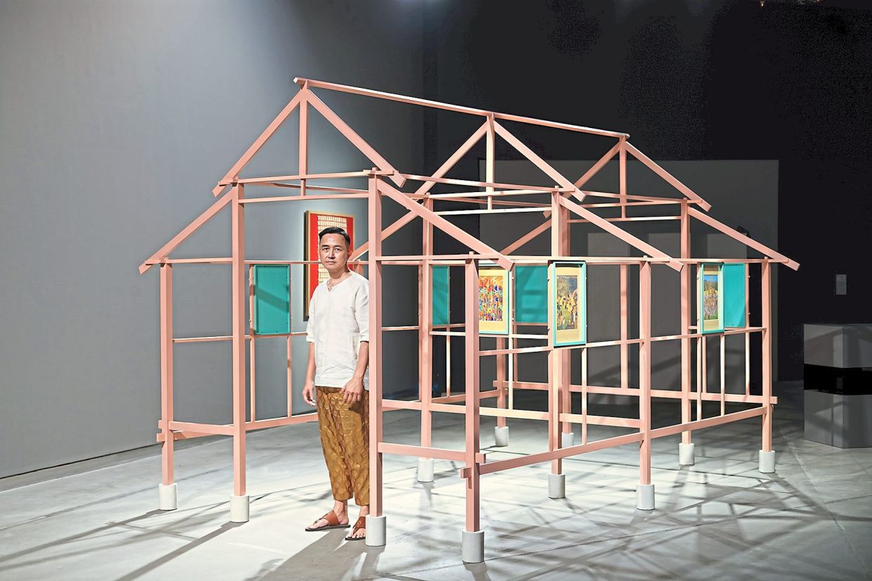A view of Leong's 'Stilt Houses - The Floating World Of Kampung Baru' art installation, which was exhibited at Ilham Gallery in Kuala Lumpur in 2022. Photo: Eiffel Chong 