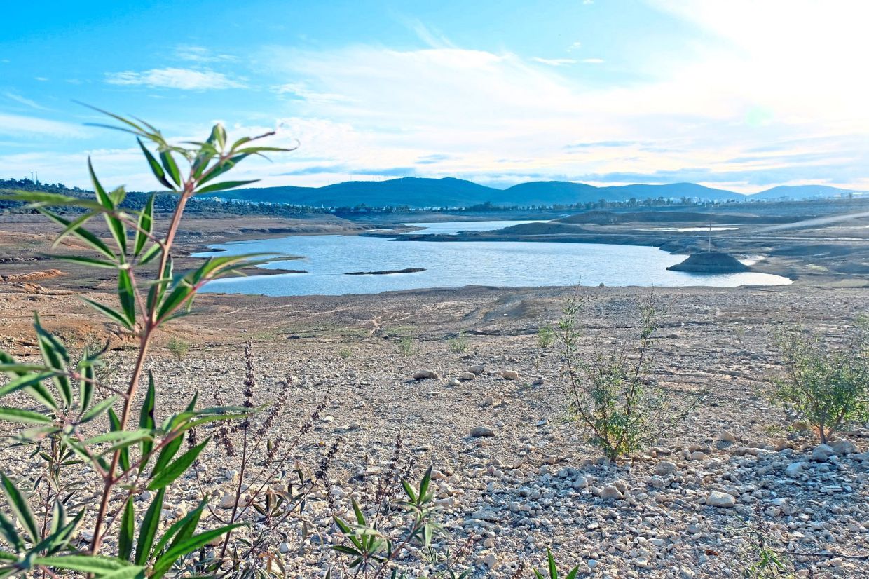 The Mumcular dam in the Turkish holiday resort of Bodrum has become a symbol of the region's severe water shortage. — MIRJAM SCHMITT/dpa