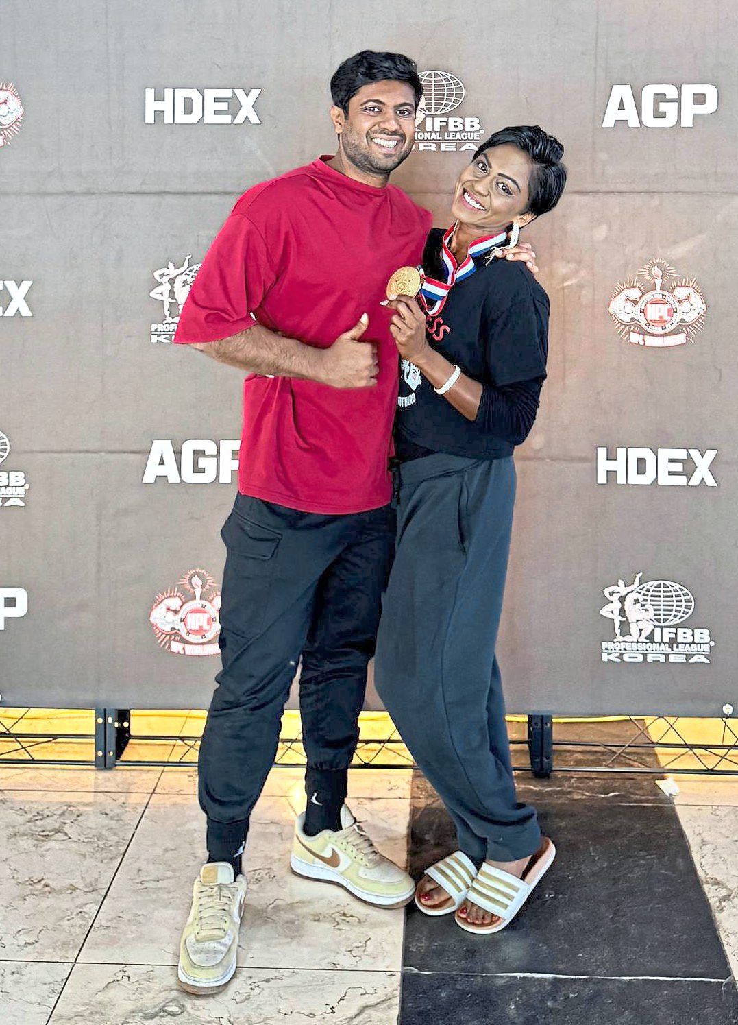 Prithvee (left) has been Dr Darshini's pillar of strength. 