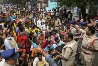 Stampede at South India temple claims at least 10 lives