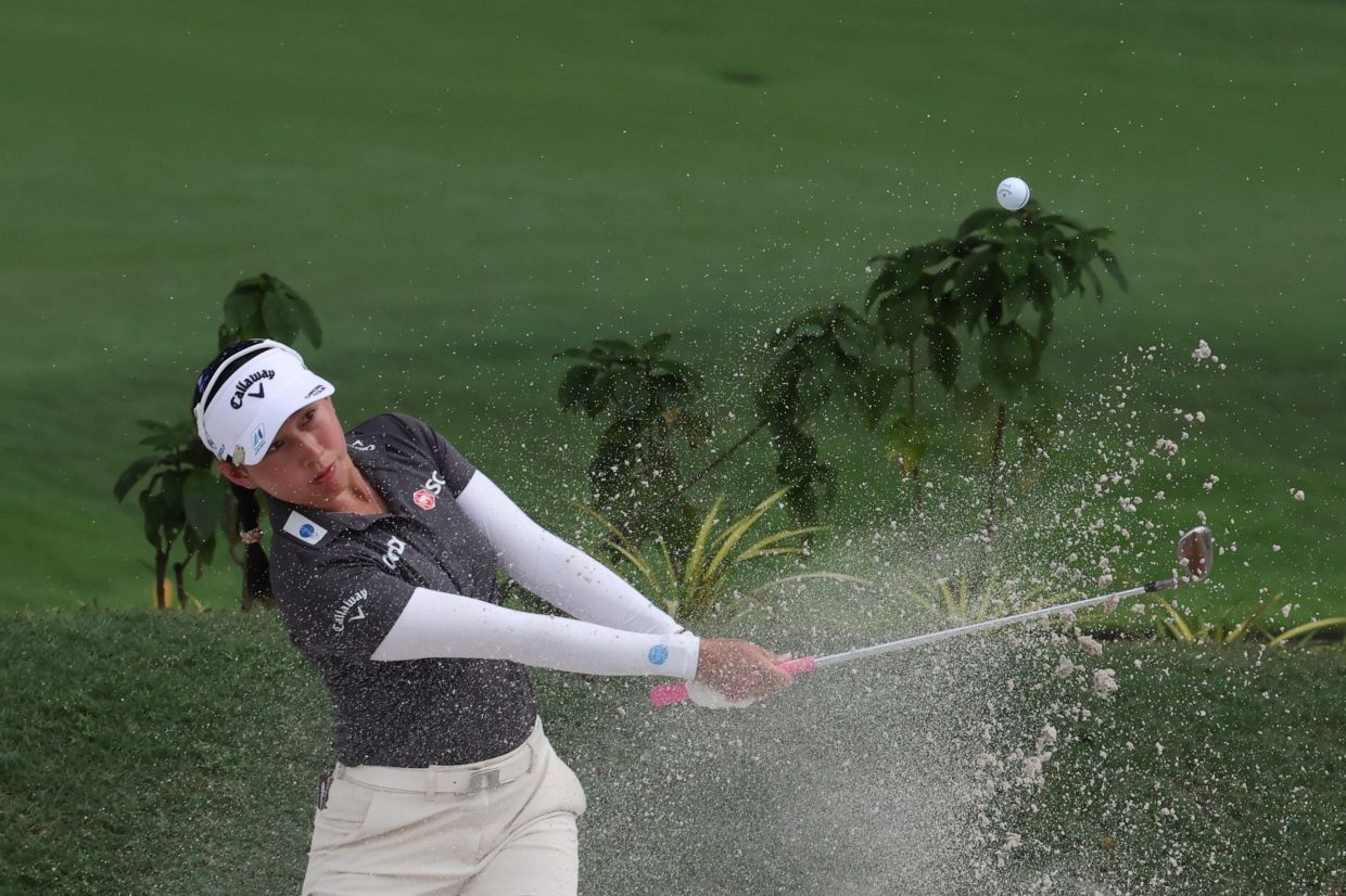 Thailand’s Jeeno Thitikul in action during the final round of the Maybank Golf Championship 2025 at the Kuala Lumpur Golf & Country Club on Sunday (Nov 2, 2025). - Photo: Bernama