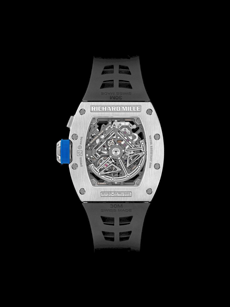 The reworked skeletonised design of the RM 30-01 features exclusive geometry.