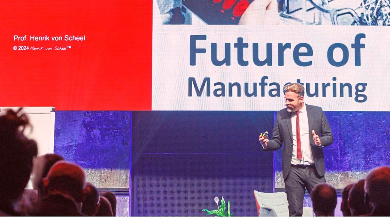A major highlight is the keynote address by Henrik von Scheel, known as the Father of Industry 4.0.