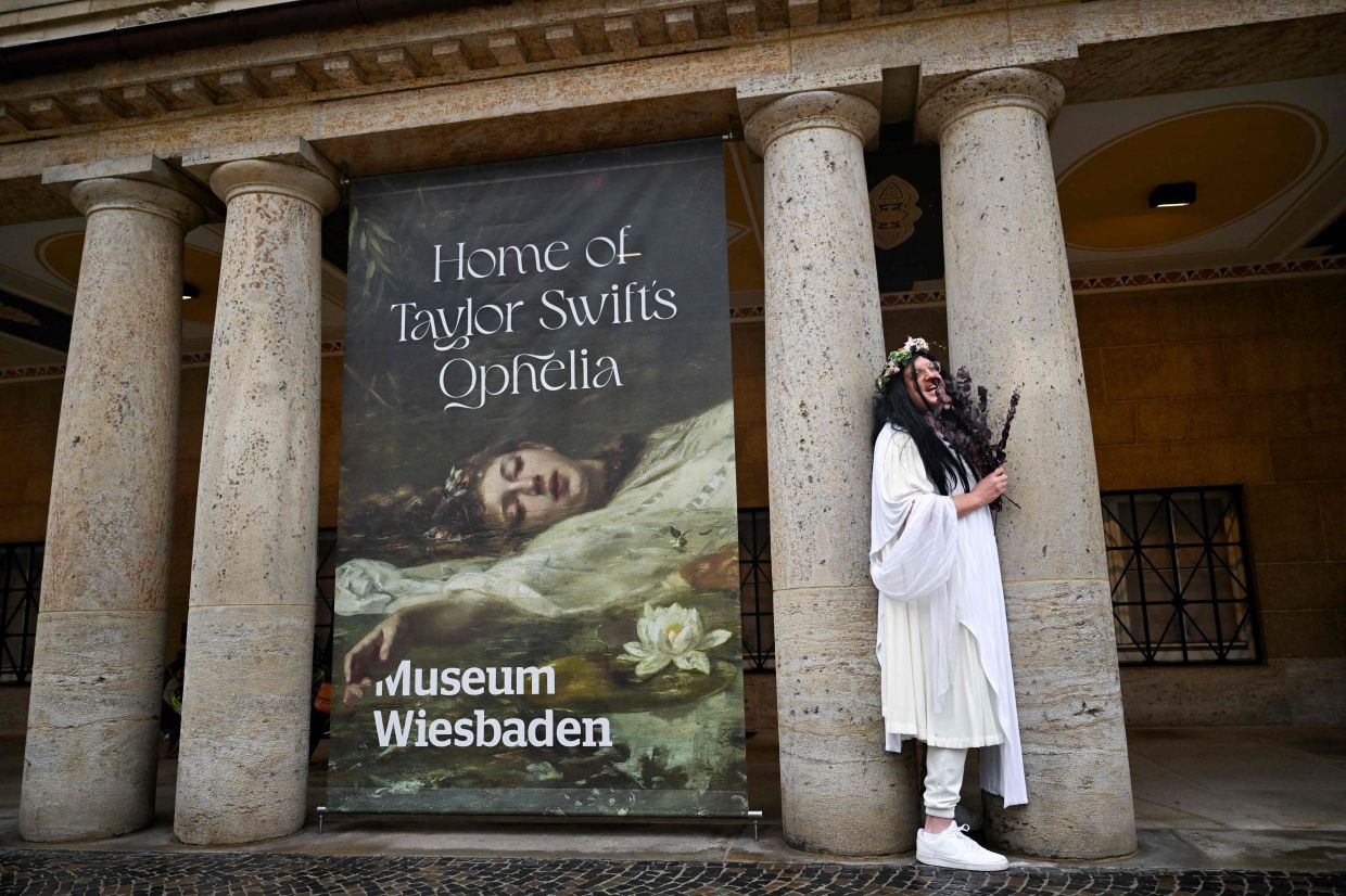 At the Wiesbaden museum, visitors dressed as Taylor Swift or the tragic Ophelia will receive free admission, the museum’s website states. Photo: AFP