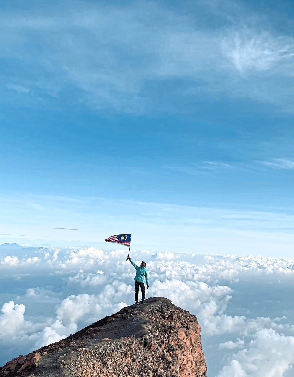 Iman says his climb up Mount Kerinci, the tallest volcano in South-East Asia, felt like being ‘on top of the world’. ­­­­— IMAN SYAMIR
