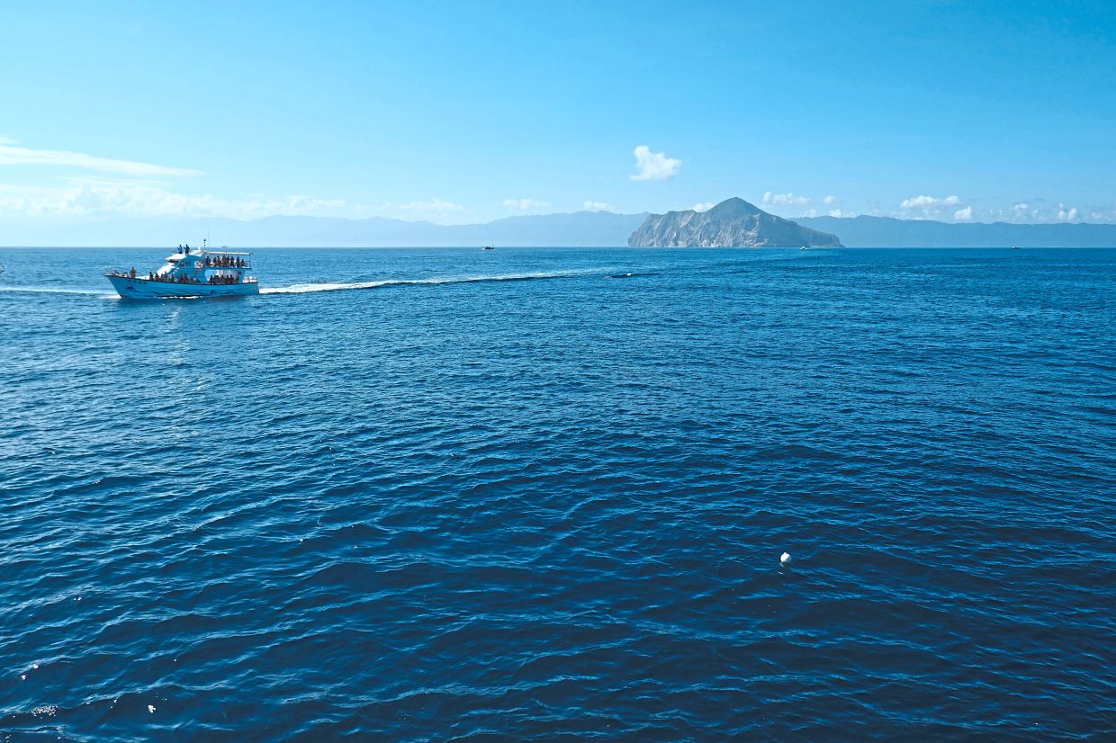 Guishan Island in Taiwan is a volcanic island shaped like a turtle.