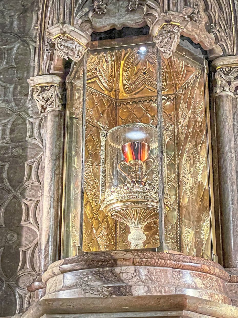 The Holy Grail, on display in Valencia. 