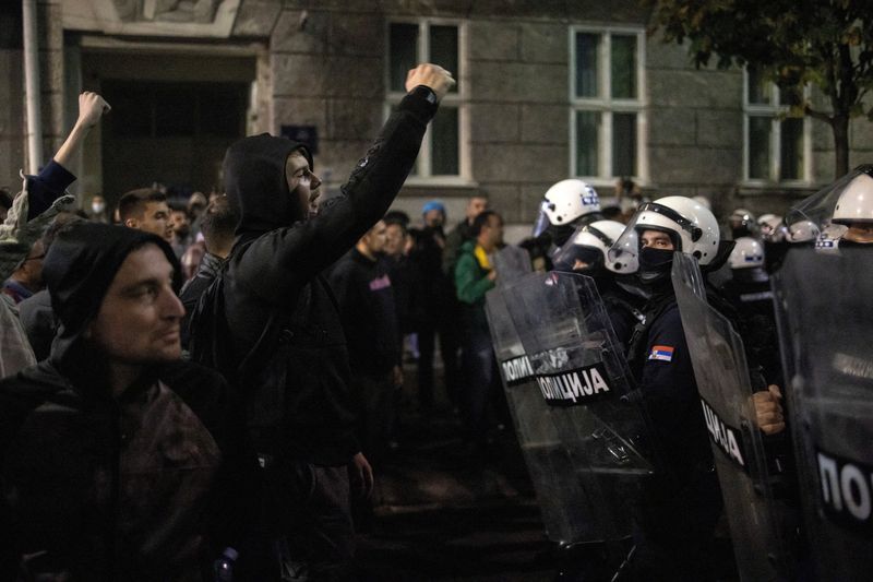 Serbian police detain 37 after anti-government clashes