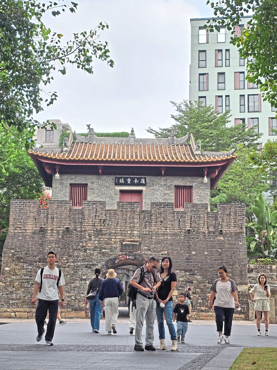 The south gate at the walled city of Nantou in Shenzhen was built about 600 years ago during the Ming Dynasty. 