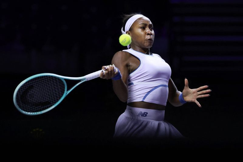 Tennis-Sabalenka overpowers Pegula, Gauff eliminates Paolini in WTA Finals