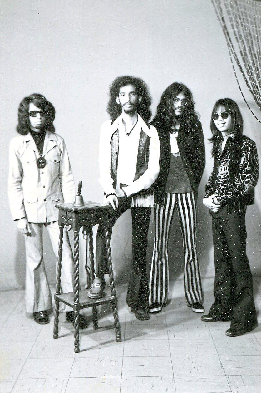 In 1969, The Falcons made history by performing in Saigon during the Vietnam War, entertaining troops in a time of turbulence. In this photo, Jerry is standing second fr left.