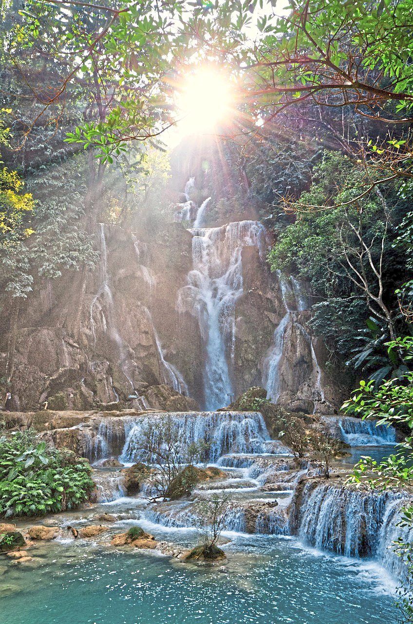Kuang Si waterfalls is one of the most popular nature sites in Luang Prabang. — Photos: Pixabay