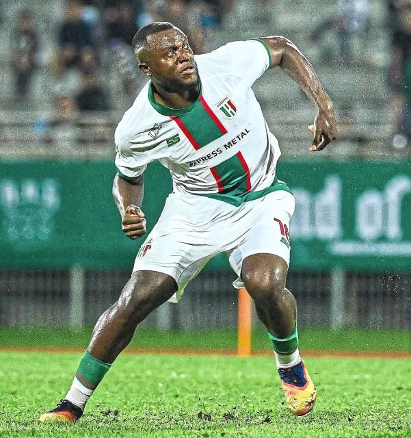 Scoring machine: Counting on Ronald Ngah to strike again.