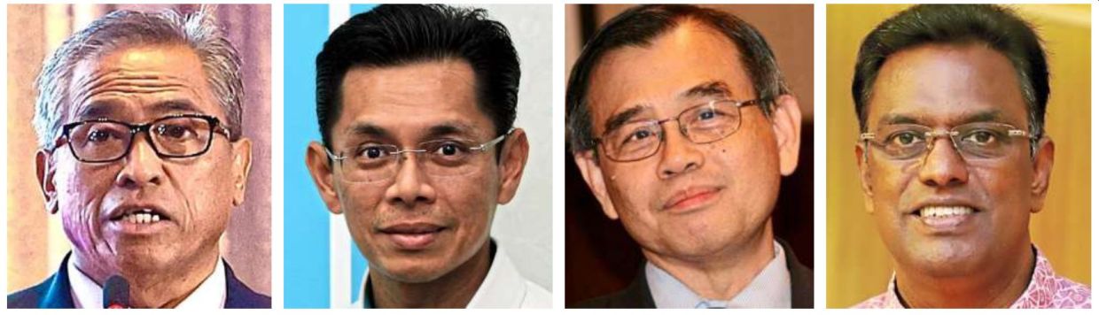 Among those receiving awards: (From left) Shamsul Azri, Jay Khairil, Cheong and Jana Santhiran.