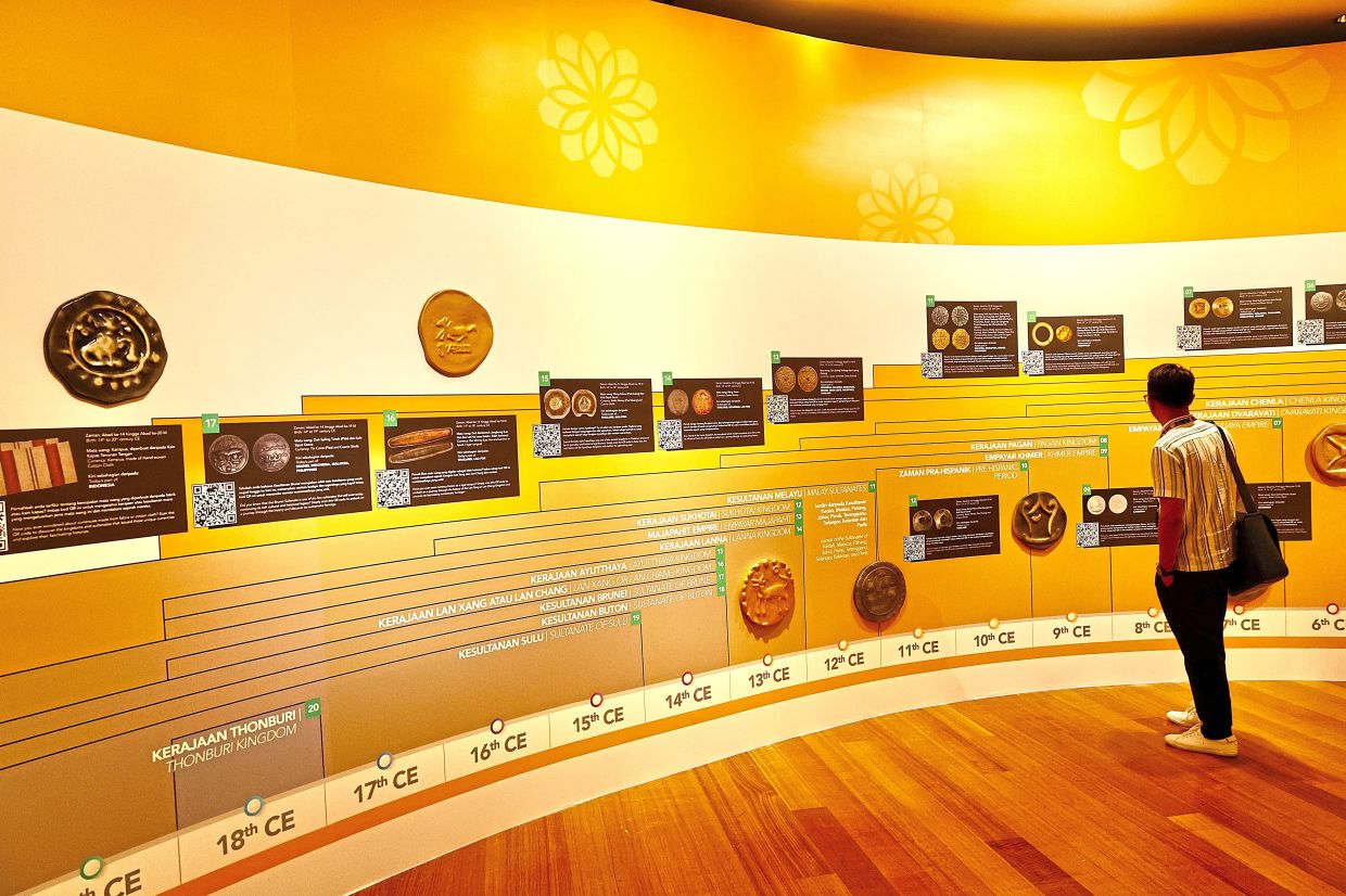 A view of Bank Negara Malaysia Museum and Art Gallery's exhibition 'Numismatic Marvels: Minted History, Printed Heritage'. Photo: The Star/Faihan Ghani 