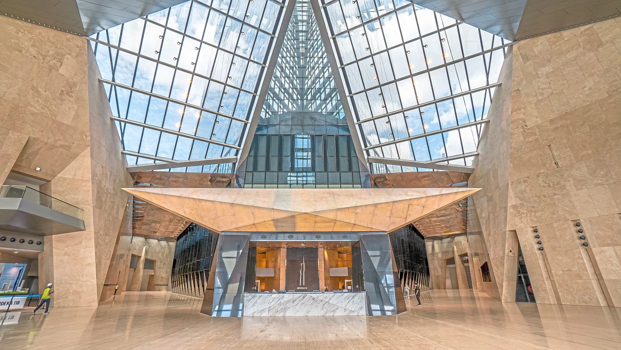 Incorporates elements of the country’s heritage such as the Minangkabau-inspired interior reception area.