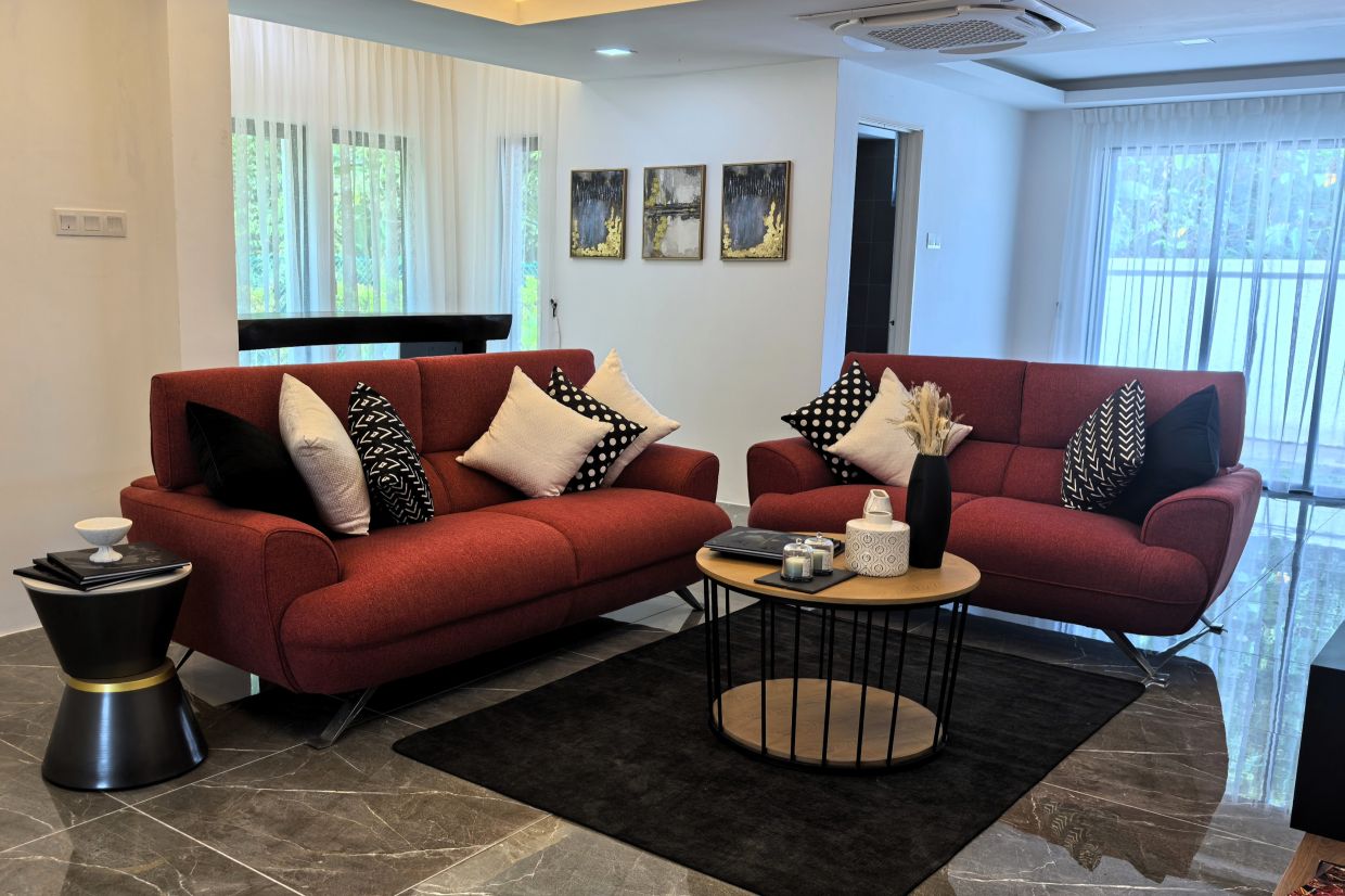 The living room — a comfortable centrepiece for family life, perfect for rest and gathering.