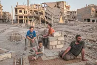 Between rubble and river