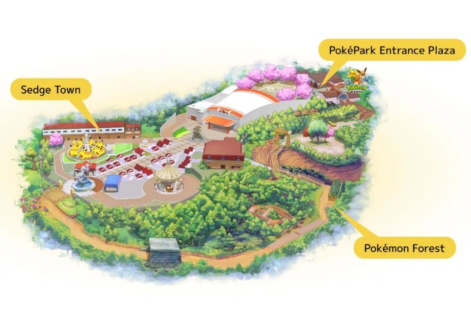 PokePark Kanto will consist of Pokemon Forest and Sedge Town. -- PHOTO: POKEPARK KANTO WEBSITE