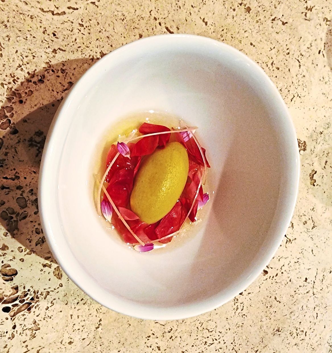 Ming prawns with gingerflower and rose is one of the locally-driven courses at Wong's eatery.