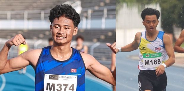 Great opportunity: Young sprinters Mohd Danish Iftikhar Mohd Roslee (left) and Pengiran Aidil Auf Hajam can gain valuable experience at the SEA Games in December.