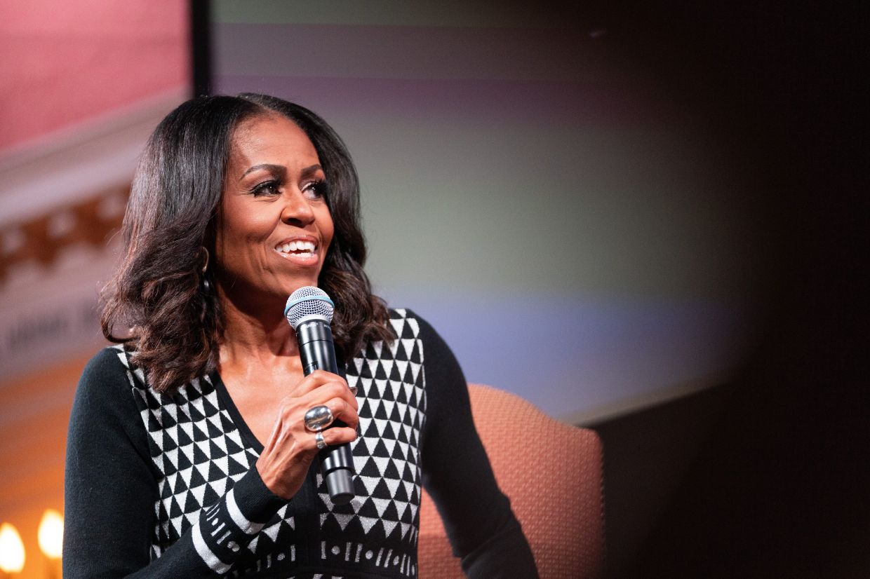 Michelle Obama speaks about her new book 'The Look' during an event in Washington. Photo: AP