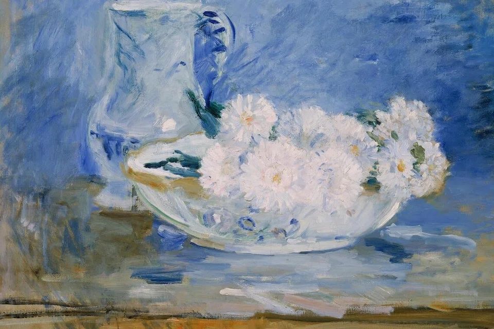 Berthe Morisot’s White Flowers In A Bowl. — Photo: Museum Of Fine Arts, Boston