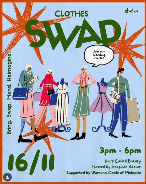The event enables participants to swap and mend their clothes: Women's Circle of Malaysia