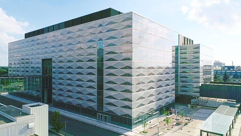 An aerial view of the building. – University of Waterloo