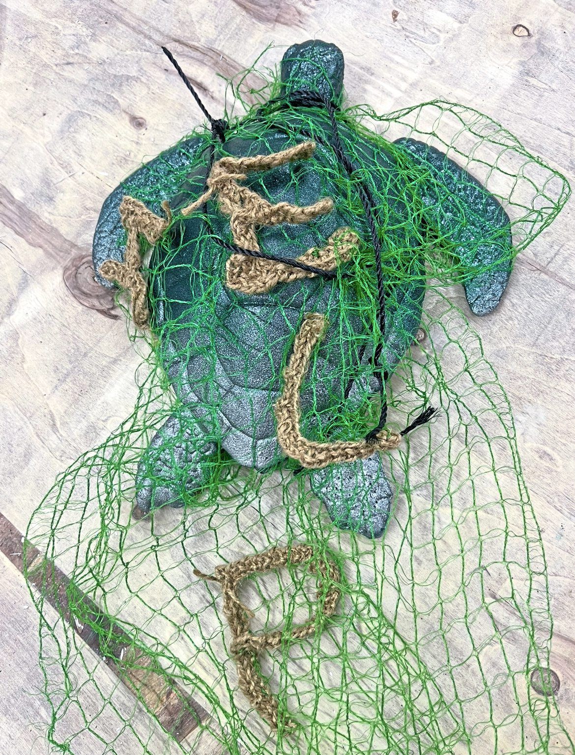 Yap's 'A Silent Scream' sculpture, which brings home a slice of reality. Photo: Michelle Yap