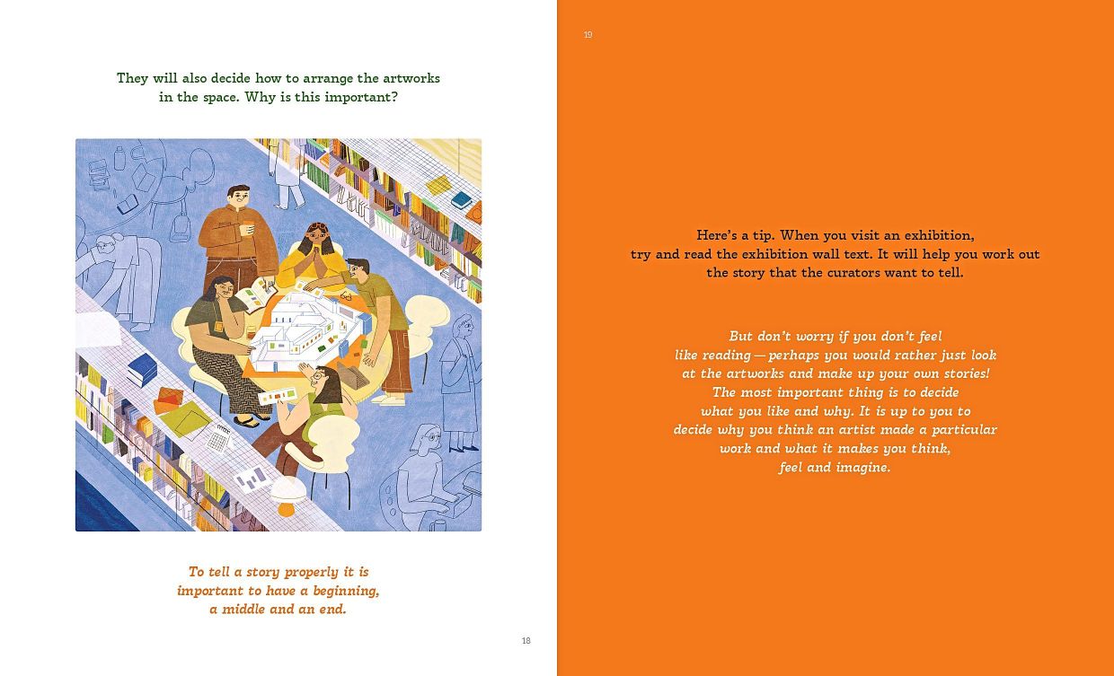 In the book, young readers can also find tips on how to engage with art. Photo: Ilham Gallery