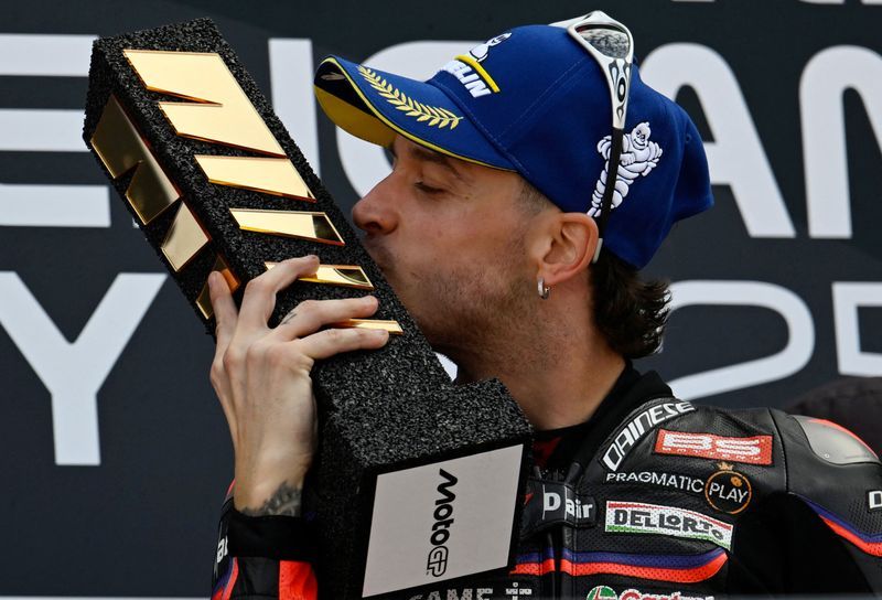 Motorcycling-Bezzecchi wins Valencia GP to give Aprilia back-to-back wins for first time