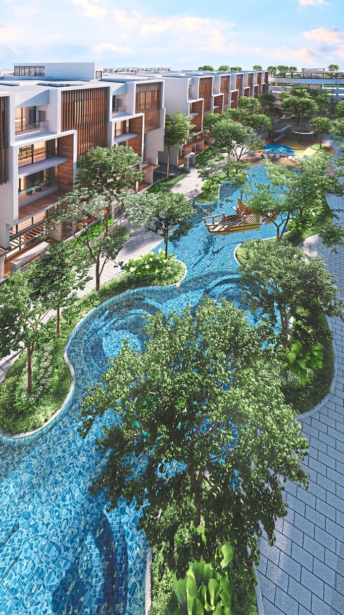 Jesselton Courtyard’s biophilic, courtyard-themed design is one of its standout features.