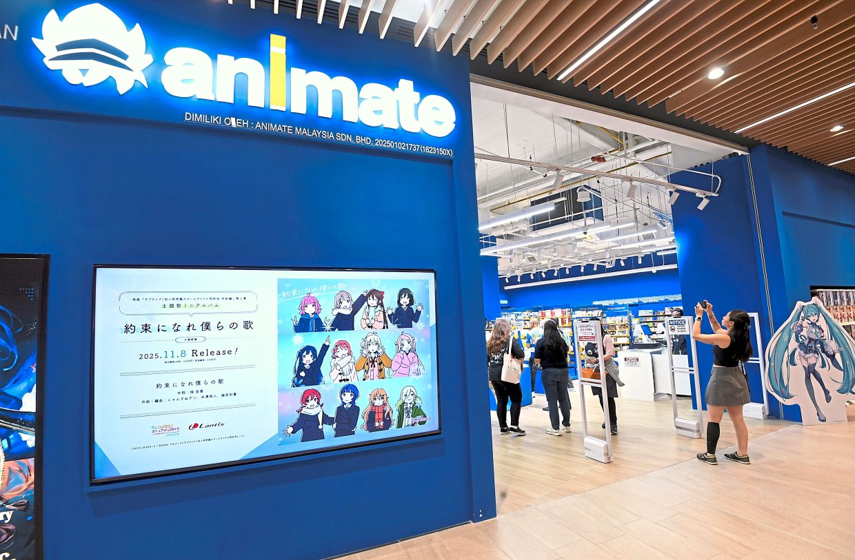 Fans can now visit animate, Japan’s leading anime retailer, in its permanent LaLaport BBCC store, offering authentic collectibles and exclusive anime, manga, and game merchandise. Photo: The Star/Azhar Mahfof